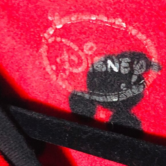 Disney feet pajamas red black mickey ears long sleeve zipper front size 10 READ - Picture 5 of 9